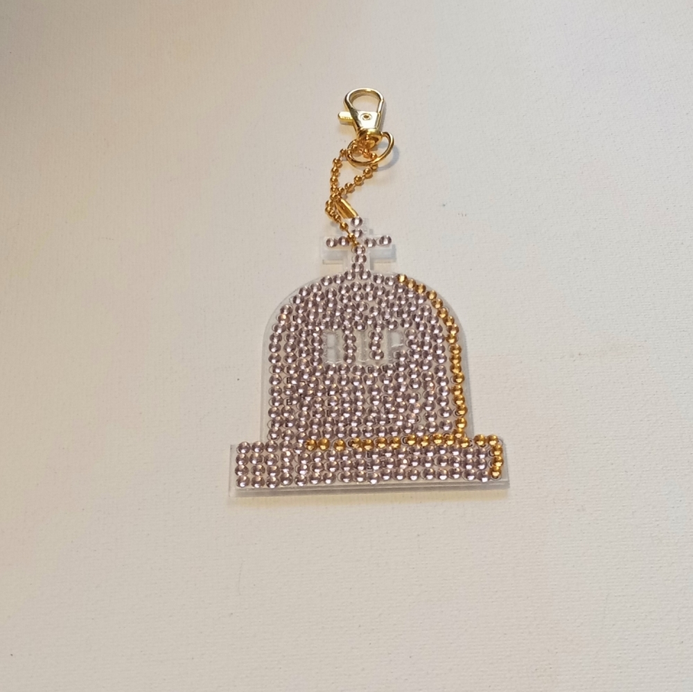 Blingy Tombstone Keychain